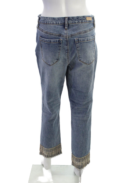 BLANKNYC Womens Cropped High Rise Blue Jeans Size 29