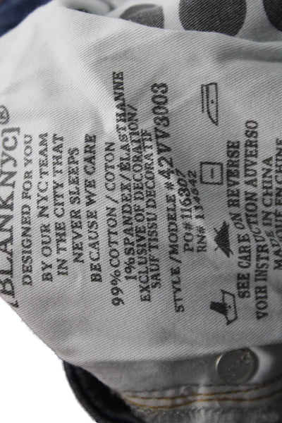 BLANKNYC Womens Cropped High Rise Blue Jeans Size 29