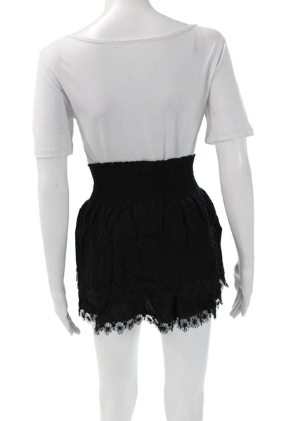 Peixoto Womens Black Short Sleeve Mini Romper Rayon Solid Size XS