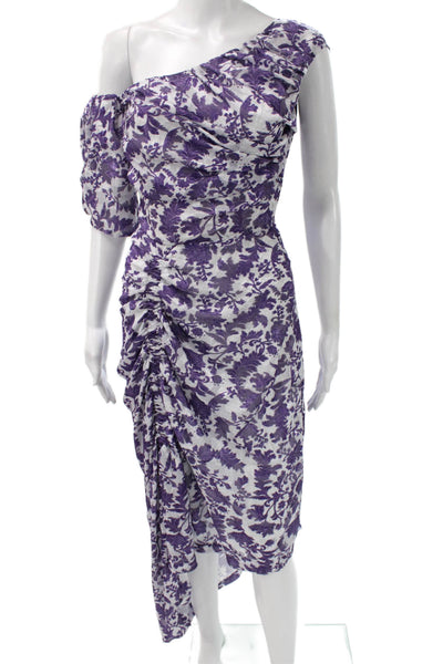 Preen By Thornton Bregazzi Womens Purple Floral Full Length Dress Size XS