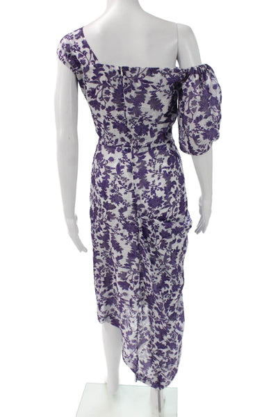 Preen By Thornton Bregazzi Womens Purple Floral Full Length Dress Size XS