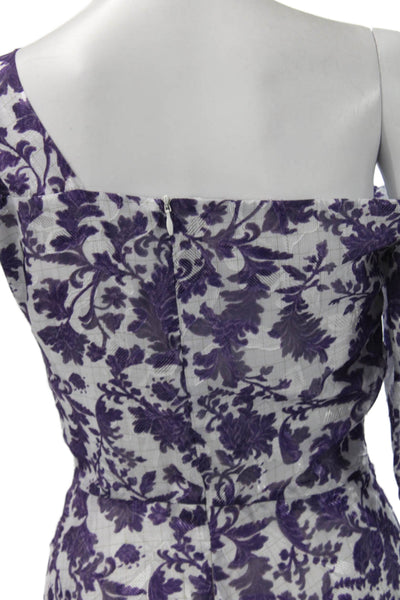 Preen By Thornton Bregazzi Womens Purple Floral Full Length Dress Size XS