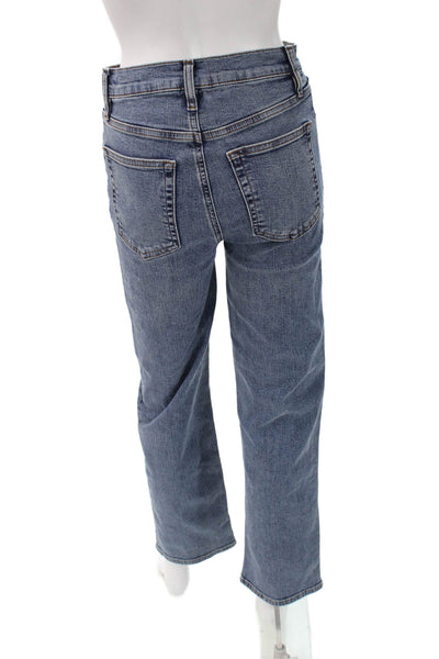 Frame Womens Straight Jeans Blue High Rise Button Fly Size 26