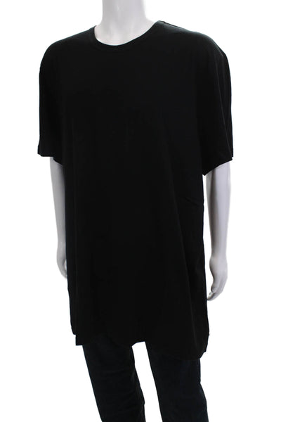 Standard James Perse Men Black Cotton Crew Neck T-Shirt Size 5