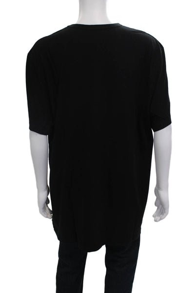 Standard James Perse Men Black Cotton Crew Neck T-Shirt Size 5