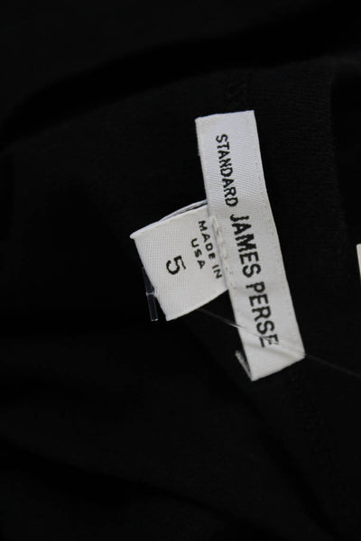 Standard James Perse Mens T-Shirt Black Cotton Crew Neck Size 5