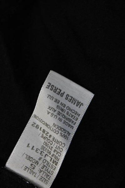 Standard James Perse Mens T-Shirt Black Cotton Crew Neck Size 5