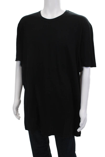 Standard James Perse Mens Black Crew Neck Cotton T-Shirt Short Sleeve Size 5