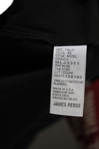 Standard James Perse Mens Black Crew Neck Cotton T-Shirt Short Sleeve Size 5
