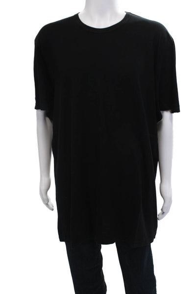 Standard James Perse Mens Black Crew Neck Cotton T-Shirt Size 5