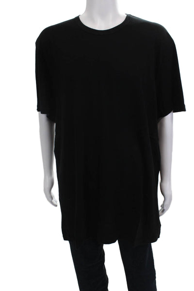 Standard James Perse Mens T-Shirt Black Crew Neck Cotton Short Sleeve Size 5
