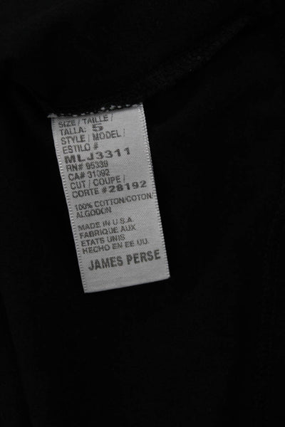 Standard James Perse Mens Black Cotton Crew Neck Short Sleeve T-Shirt Size 5