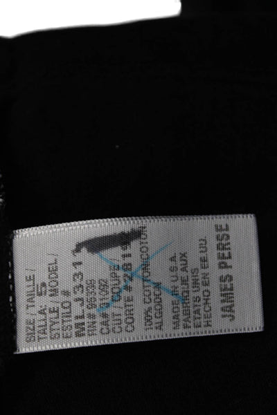 Standard James Perse Mens Cotton Crew Neck T Shirt Black Big Tall Size 5