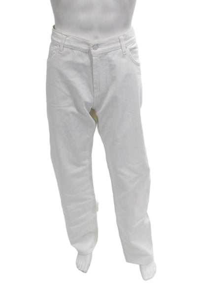 7 For All Mankind Mens White Straight Jeans Size 40