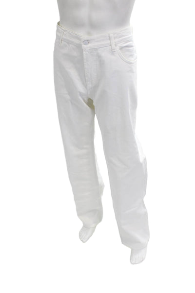 7 For All Mankind Mens White Straight Jeans Size 40