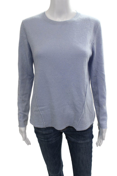 Lord & Taylor Women Pullover Cashmere Crew Neck Light Blue Sweater Size S