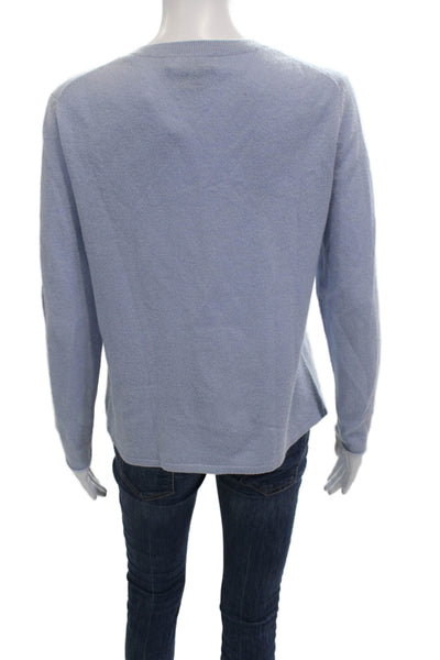 Lord & Taylor Women Pullover Cashmere Crew Neck Light Blue Sweater Size S