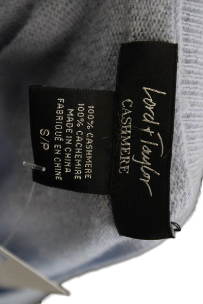 Lord & Taylor Women Pullover Cashmere Crew Neck Light Blue Sweater Size S