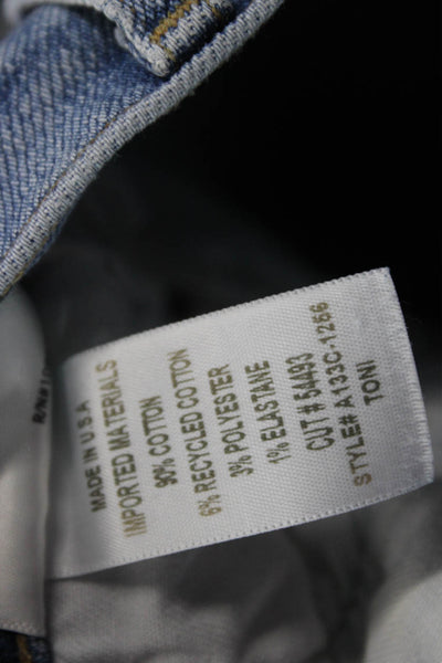 Agolde Women Cropped Ankle Jeans Light Blue Mid Rise Size 27