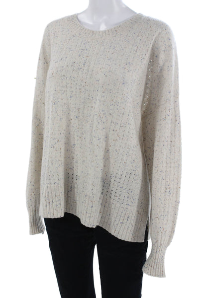 Pure Amici Unisex Beige Pullover Wool Crew Neck Long Sleeve Size 2