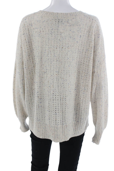 Pure Amici Unisex Beige Pullover Wool Crew Neck Long Sleeve Size 2