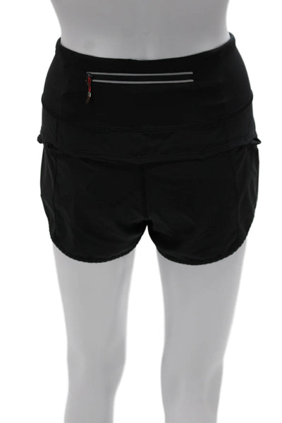 Lululemon Womens Black Nylon Sports Shorts Zip Size S
