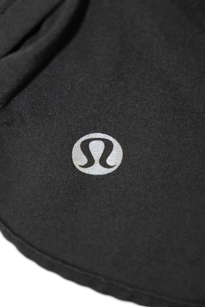 Lululemon Womens Black Nylon Sports Shorts Zip Size S