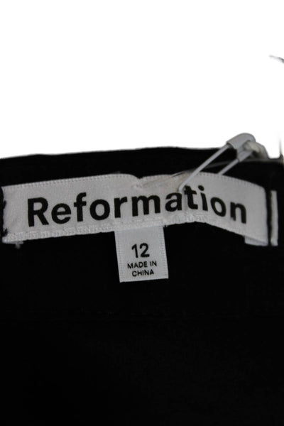 Reformation Womens Maxi Straight Pencil Skirt Black Size 12