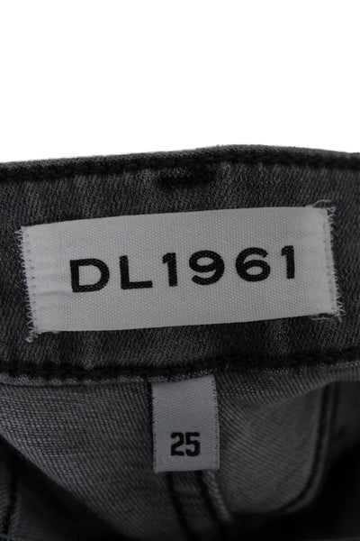 DL 1961 Womens Ankle Skinny Gray Mid Rise Jeans Size 25