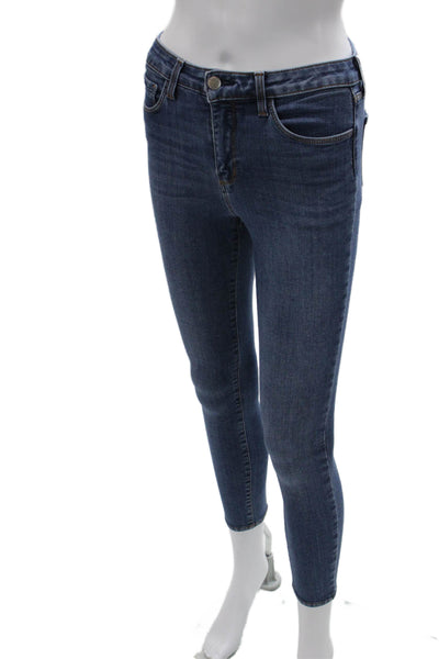 L'Agence Women Ankle Skinny Dark Blue Mid Rise Jeans Size 25