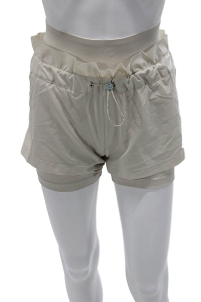 Adidas by Stella McCartney Unisex Beige Shorts Recycled Polyester Size S