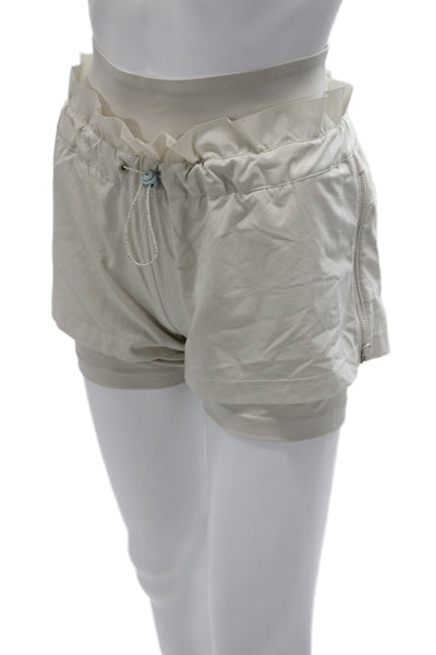 Adidas by Stella McCartney Unisex Beige Shorts Recycled Polyester Size S