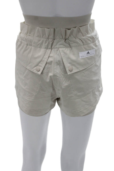 Adidas by Stella McCartney Unisex Beige Shorts Recycled Polyester Size S