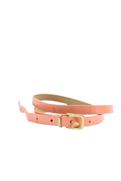 J Crew Women's Buckle Closure Skinny Belt Pink Size M
