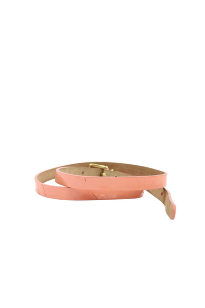 J Crew Women's Buckle Closure Skinny Belt Pink Size M
