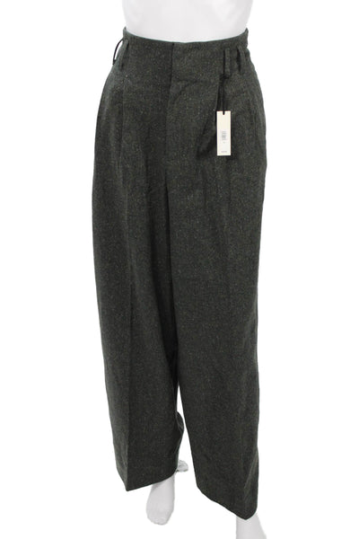 BR Unisex Dark Gray Dress Pants Solid Button 30in Inseam Size 10