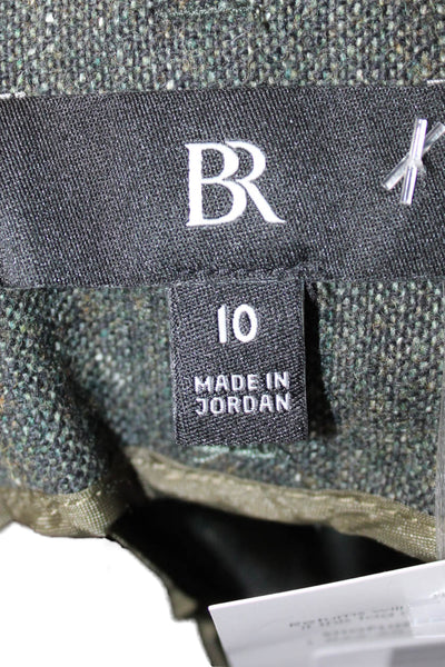 BR Unisex Dark Gray Dress Pants Solid Button 30in Inseam Size 10