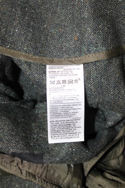 BR Unisex Dark Gray Dress Pants Solid Button 30in Inseam Size 10