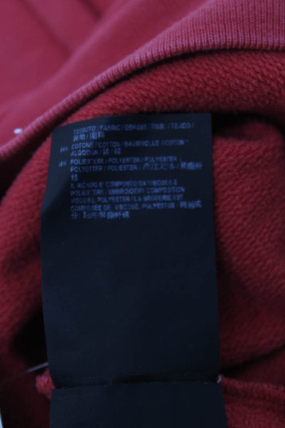 Balenciaga Unisex Kids Cotton Blend Pullover Sweatshirt Red Size 8