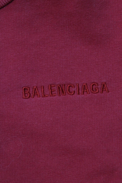 Balenciaga Unisex Kids Cotton Blend Pullover Sweatshirt Red Size 8