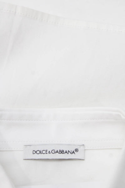 Dolce & Gabbana Boys Cotton Collared Button Up Shirt White Size 6