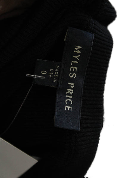 Myles Price Womens Basic Black Sleeveless Crew Neck Tank Size 0