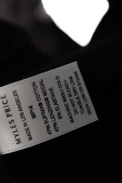 Myles Price Womens Basic Black Sleeveless Crew Neck Tank Size 0