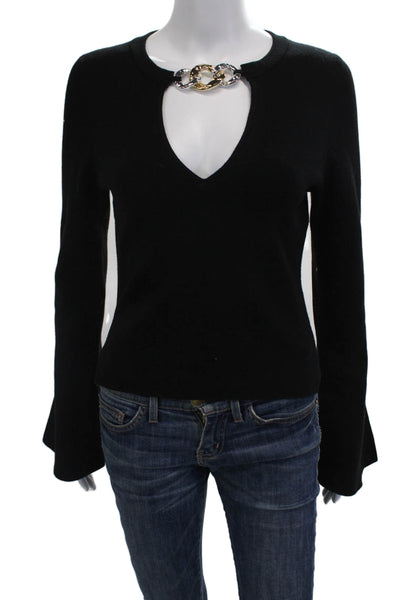 Simkhai Unisex Black Merino Wool Pullover Sweater Long Sleeve Size M