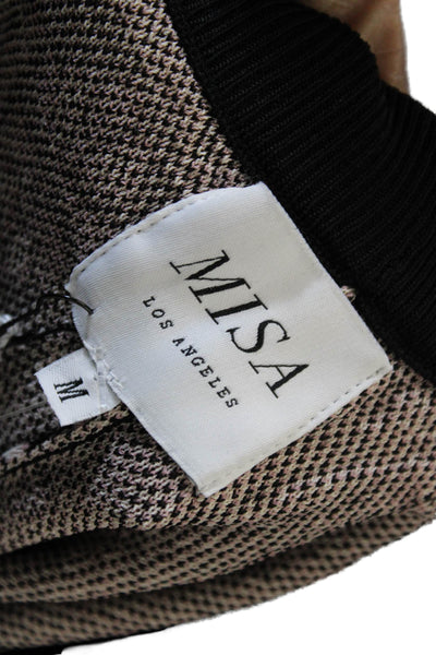 Misa Women Black Floral Butterfly Viscose Blend Pants Size M