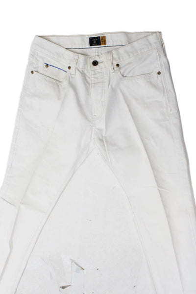 J Crew Mens White Straight Jeans Size 31