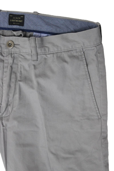 J Crew Mens Chino Pants Gray Button Size 31