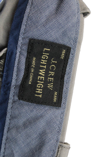 J Crew Mens Chino Pants Gray Button Size 31