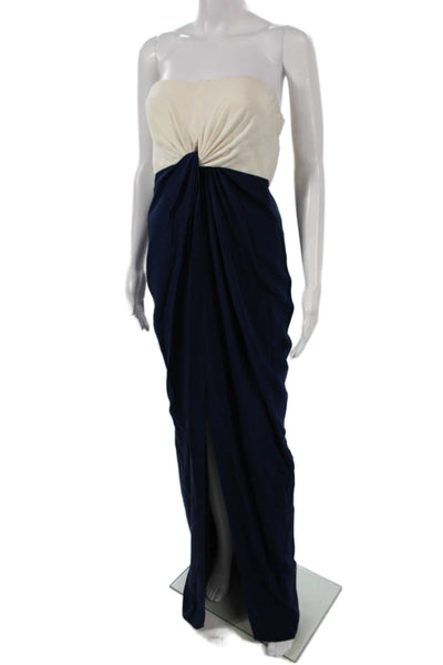 Catherine Malandrino Womens Maxi Dress White Silk Sleeveless Size 14