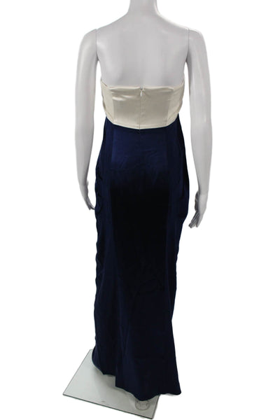 Catherine Malandrino Womens Maxi Dress White Silk Sleeveless Size 14
